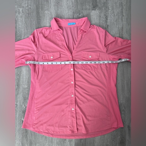 J MCLAUGHLIN Womens jersey Knit ButtonFront 3/4 Sleeve Blouse Size XL - Picture 6 of 8